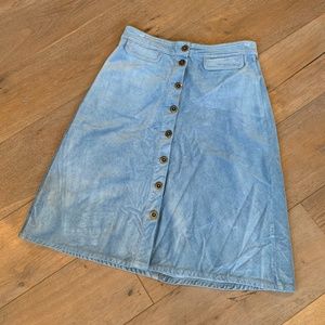 Dusty Blue Anthropologie Skirt